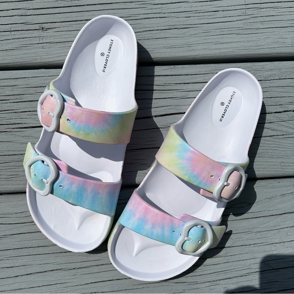 Stony Clover for Target Rainbow Tie Dye Slides Size 6
